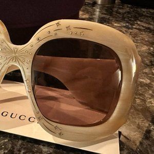 Gucci Hollywood Forever Saks exclusive 48mm sunglasses Beige 1,000